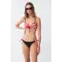 Kadın Yandan Bağlamalı Yarım Destekli Fiyonklu Alt Üst Bikini Takım Kırmızı