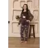 Kız Çocuk Polar Mürdüm Pijama Takımı