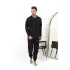 Erkek Polo Yaka Uzun Kol Penye Pijama Takımı Lacivert