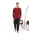 Erkek Uzun Kol Penye Bordo Pijama Takımı