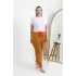 Kadın Pamuklu Büyük Beden Alt Pijama Hardal