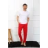 Erkek Pamuk Kırmızı Tek Alt Pijama