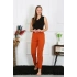 Kadın Pamuk Penye Tek Alt Pijama Kremit
