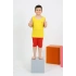 Erkek Çocuk Sıfır Kol Şortlu Sarı Penye Pijama Takımı