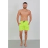 Erkek Fermuarlı Cepli Deniz Şortu Neon Yeşil
