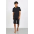Erkek Pamuk Lakost Alt Üst Kaprili Pijama Takım Lacivert
