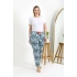 Kadın Pamuklu Büyük Beden Alt Pijama Mavi