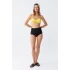 Kadın Straplez Sarı Yüksek Bel Bikini Takımı