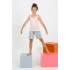 Kız Çocuk İp Askılı Şortlu Penye Pembe Pijama Takım