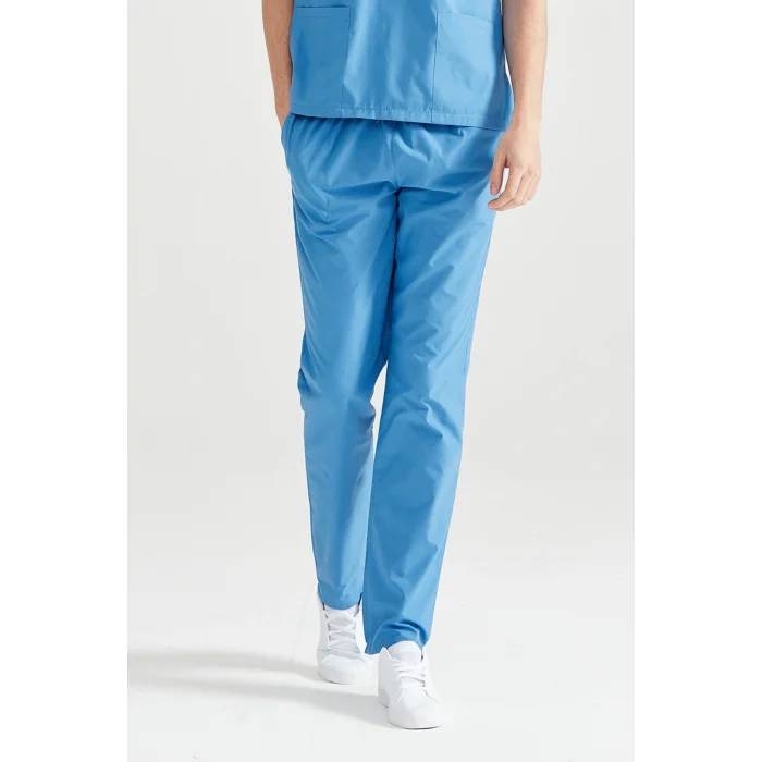 Parlament Mavi Tek Alt Terikoton Ince Kumaş Renkli Dr Greys Kesim Forma