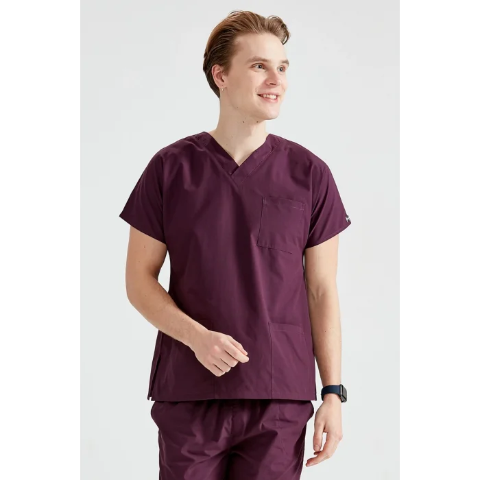 Mürdüm Set Terikoton Thin Fabric Dr. Greys Fit Uniform