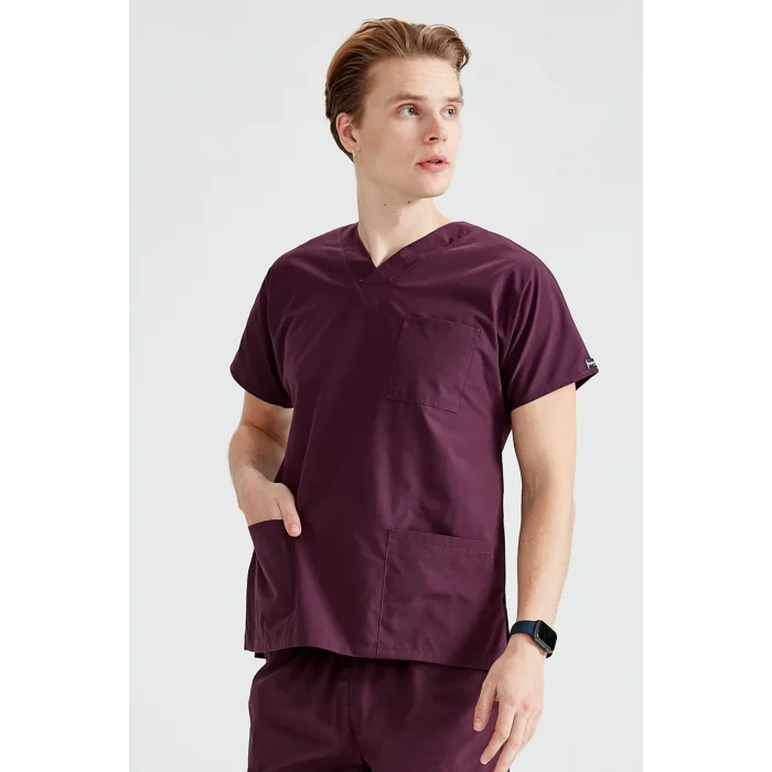 Mürdüm Set Terikoton Thin Fabric Dr. Greys Fit Uniform