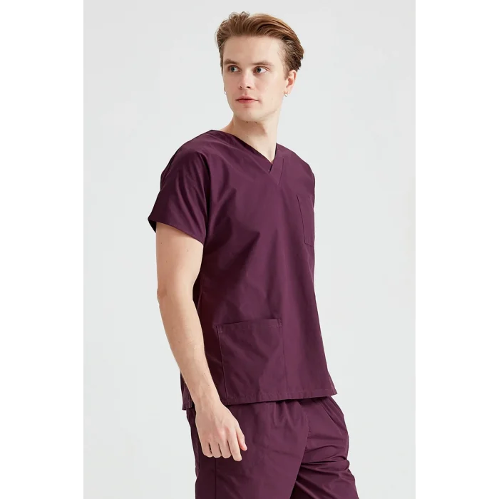 Mürdüm Set Terikoton Thin Fabric Dr. Greys Fit Uniform