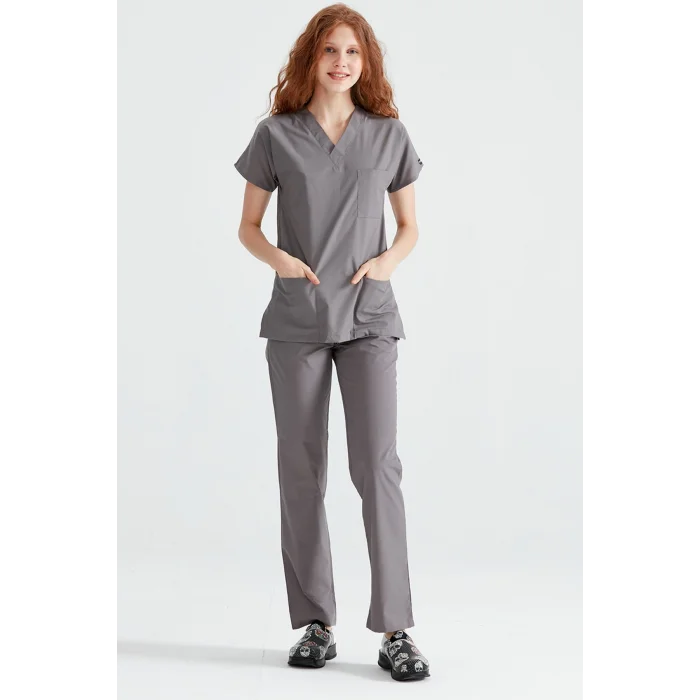 Dark Gray Suit Terry Cotton Fabric Dr Greys Fit Form