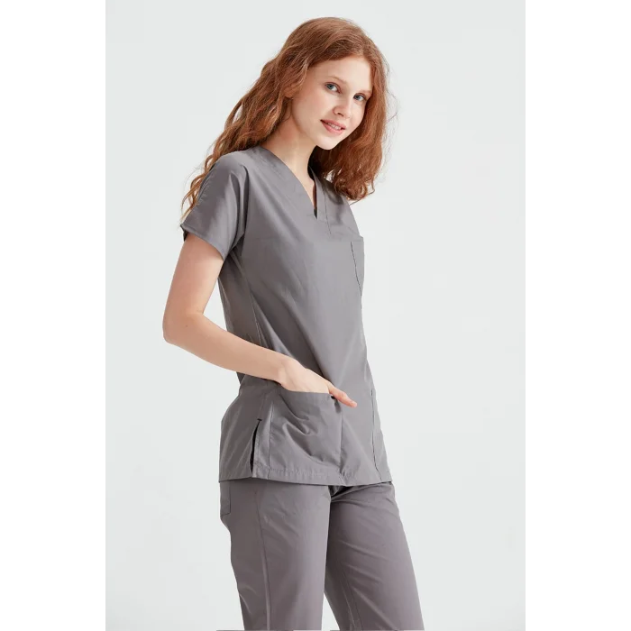 Dark Gray Suit Terry Cotton Fabric Dr Greys Fit Form