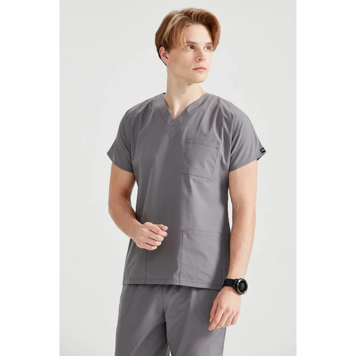 Dark Gray Suit Terry Cotton Fabric Dr Greys Fit Form