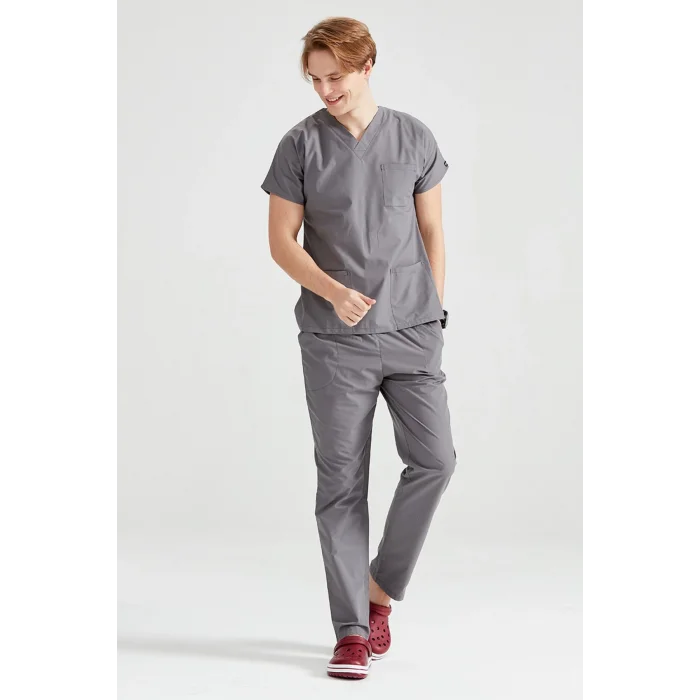 Dark Gray Suit Terry Cotton Fabric Dr Greys Fit Form