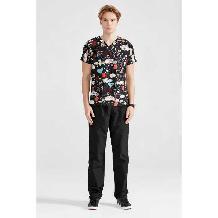 Siyah Ambulans Desenli Likralı Takım Dr Greys Kesim Forma