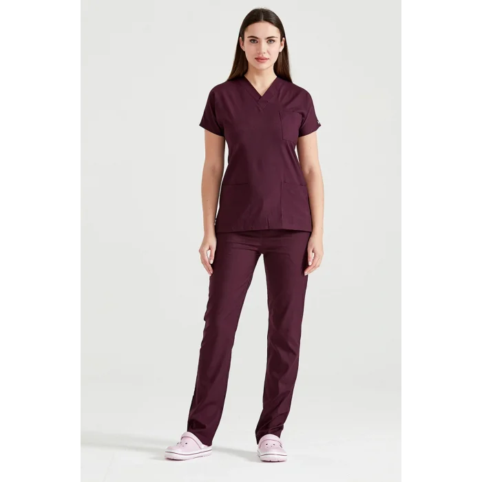 Unisex Plum Dr. Greys Cut Lycra Team Uniform