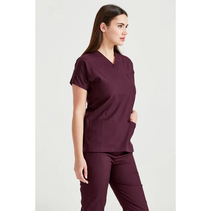 Unisex Plum Dr. Greys Cut Lycra Team Uniform