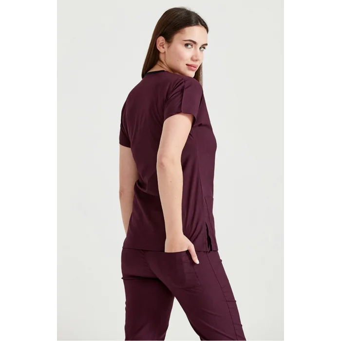 Unisex Plum Dr. Greys Cut Lycra Team Uniform