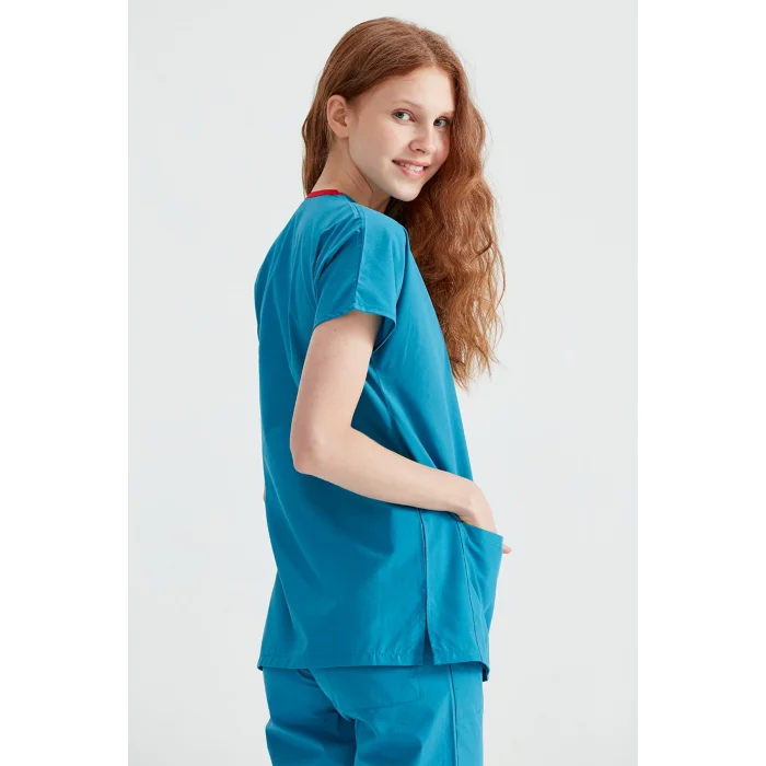 Yeni Yeşil Tek Üst Likra Kumaş Dr Greys Kesim Forma
