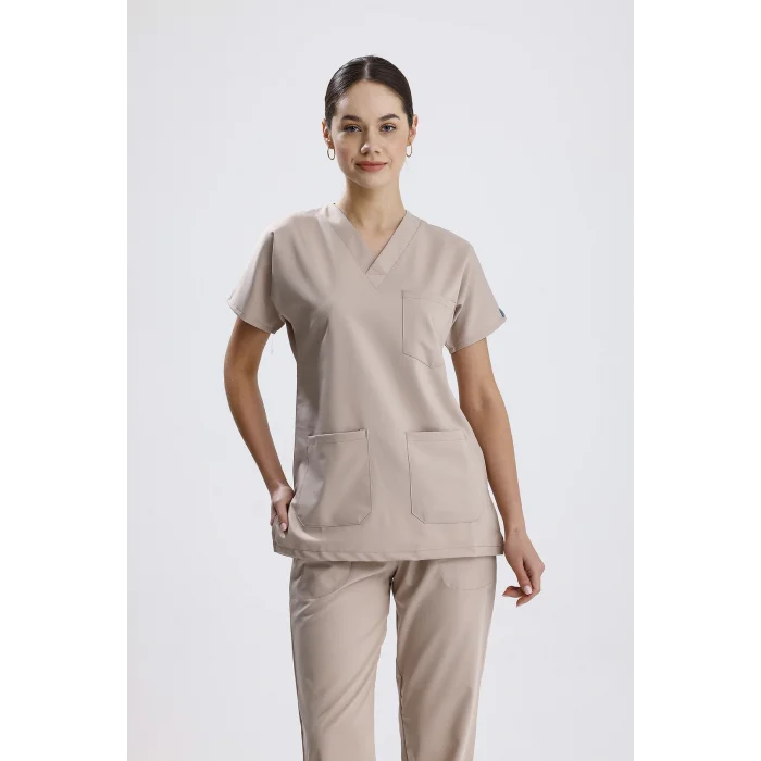 Bej Renk Dosaline Cerrahi Üniforma Takımı