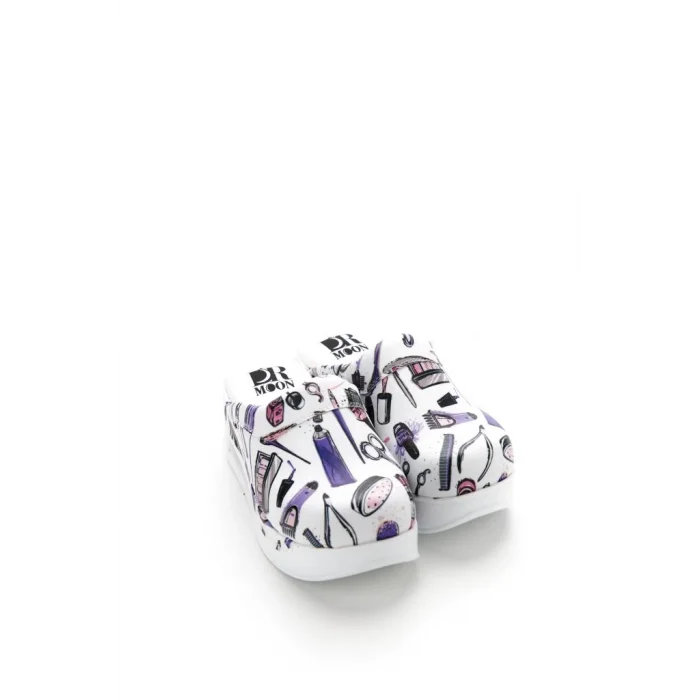 Beyaz Berber Desenli Sabo Ortapedik Terlik