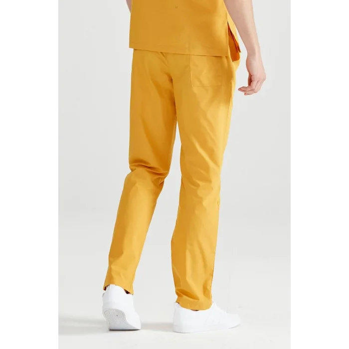 Cerrahi Takım Hardal Sarı Tek Alt Terikoton Kumaş Dr Greys Kesim