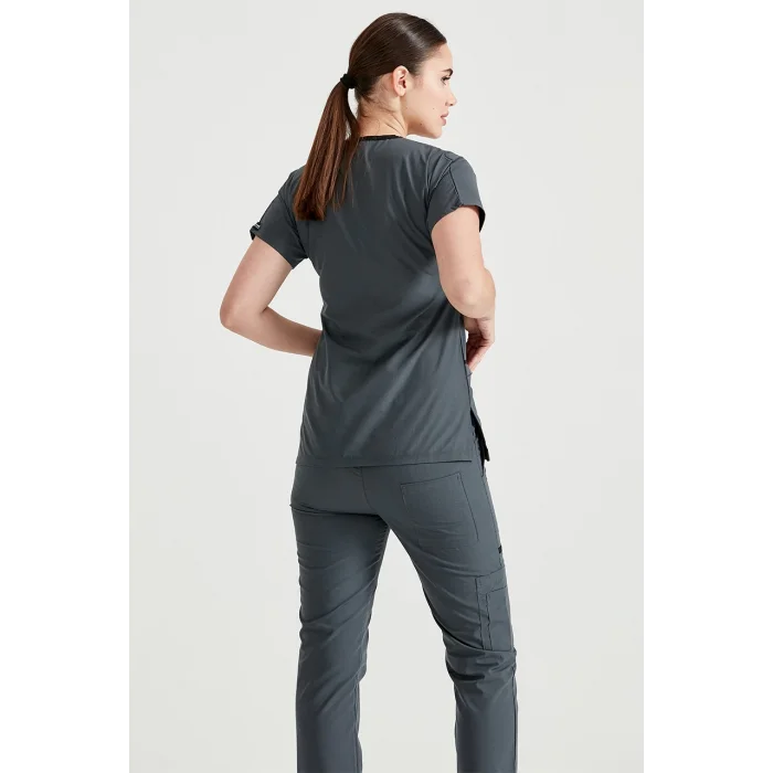 Füme Renk Tek Üst Likra Kumaş Dr Greys Kesim