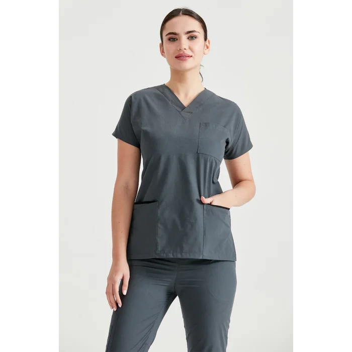 Füme Renk Tek Üst Likra Kumaş Dr Greys Kesim