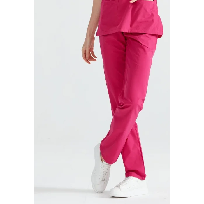 Renkli Cerrahi Forma Tek Alt Fuşya Terikoton İnce Kumaş Dr. Greys Kesim