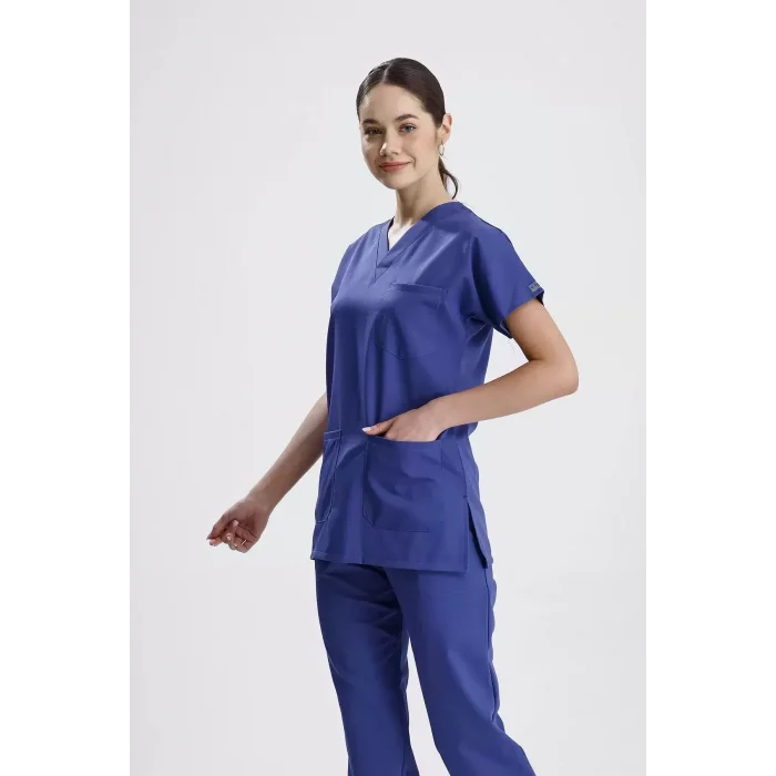 Gece Mavi Renk Dosaline Cerrahi Üniforma Takımı