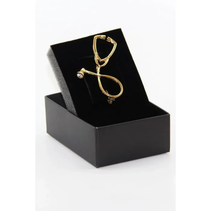 Gold Steteskop Doktor Aksesuar Broş