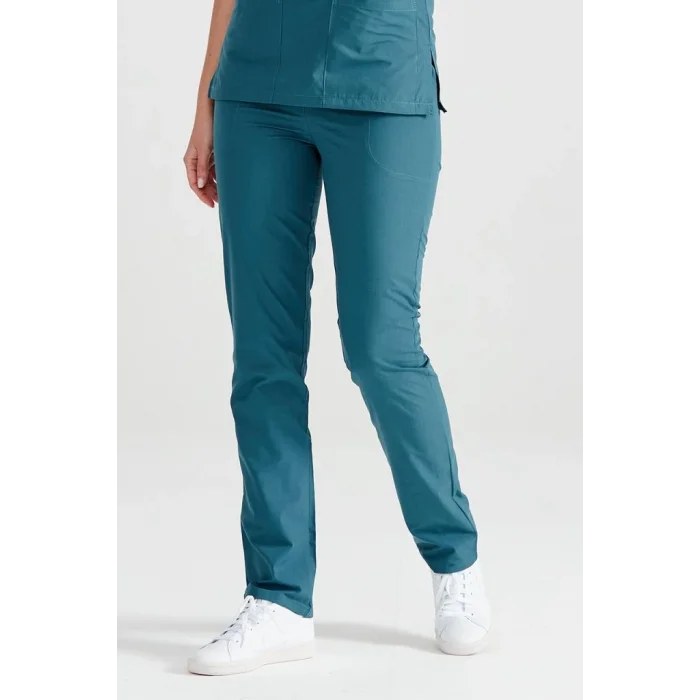 Hemşire Forması Petrol Yeşili Tek Alt Terikoton İnce Kumaş Dr Greys Kesim