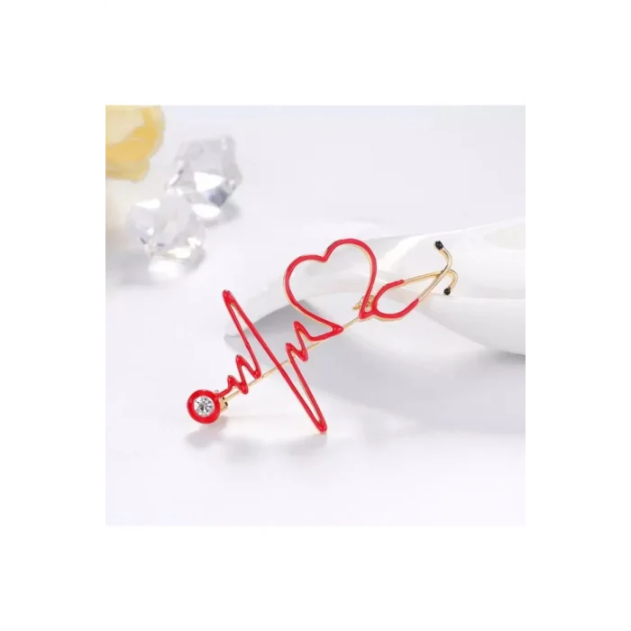 Kalp Atışı Nabız Steteskop Doktor Aksesuar Broş