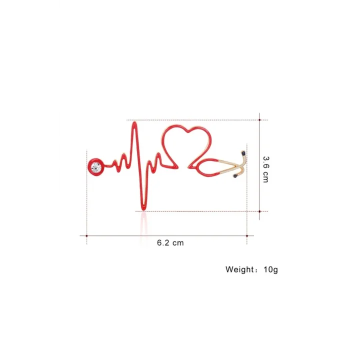 Kalp Atışı Nabız Steteskop Doktor Aksesuar Broş
