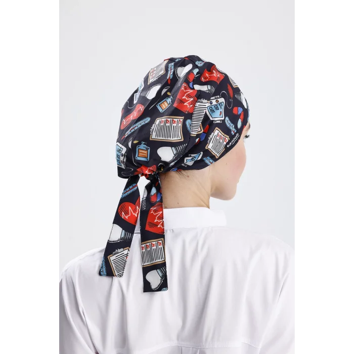 Koyu Reçete Desenli Cerrahi Bone