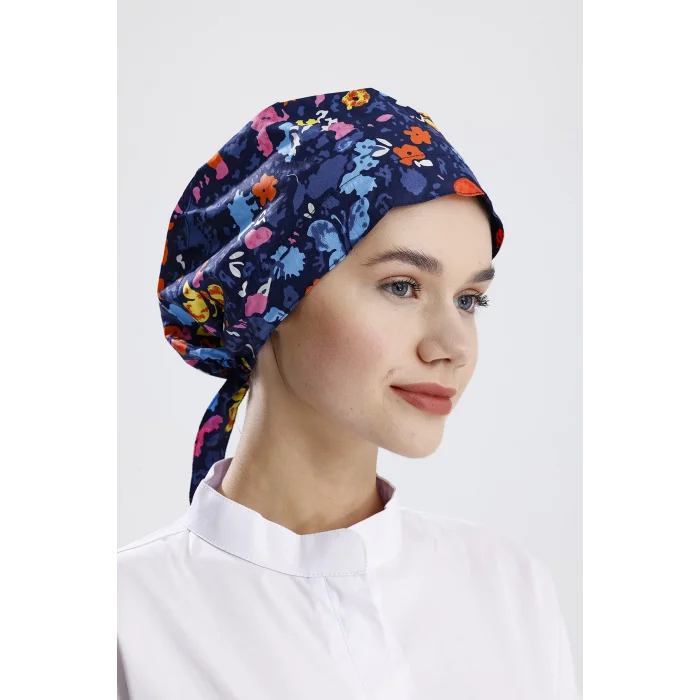 Lacivert Kelebek Desenli Cerrahi Bone