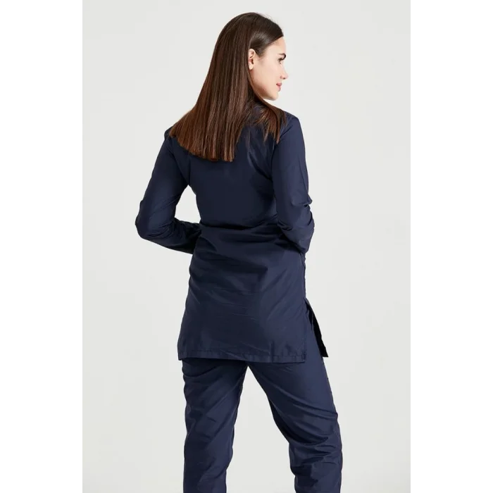 Lacivet Cerrahi Tesettür Takım Terikoton İnce Kumaş Hakim Yaka Forma