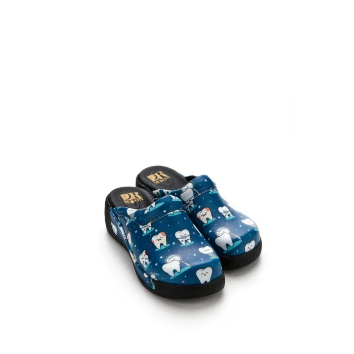 Lacivert Diş Desenli Sabo Ortapedik Terlik