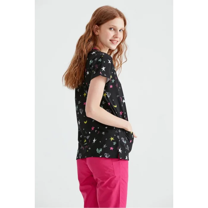 Likra Fabric Surgical Patterned Set Star Patterned Single Top Dr. Greys Cut