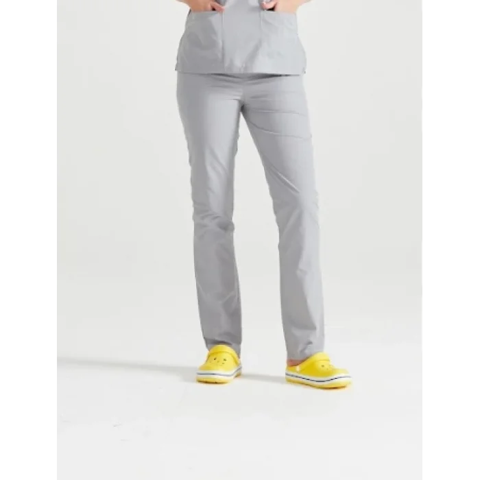 Likralı Kumaş Cerrahi Tek Alt Dr. Greys Kesim Açık Gri Renkli