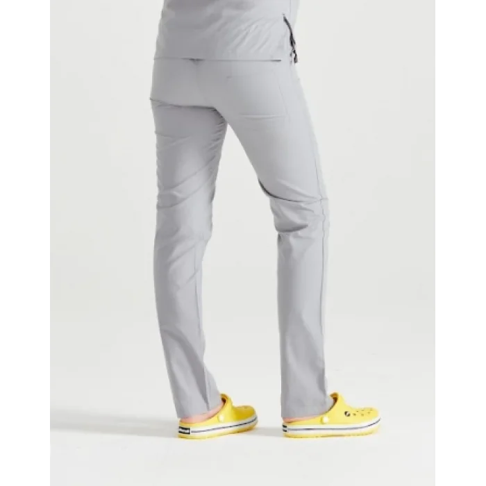 Likralı Kumaş Cerrahi Tek Alt Dr. Greys Kesim Açık Gri Renkli