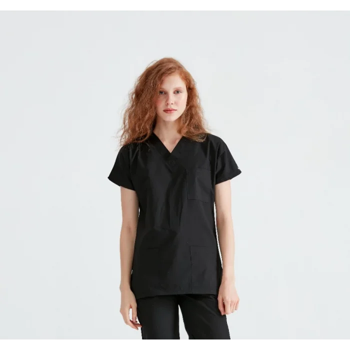 Siyah Renk Tek Üst Likra Kumaş Dr Greys Kesim