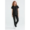 Black Team Terry Cotton Thin Fabric Dr. Greys Fit Uniform