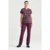 Unisex Purple Camouflage Patterned Set made of Terikoton Thin Fabric Dr Greys Cut Form