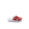 Red Teddy Bear Patterned Orthopedic Clog Slipper