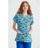 Monster Patterned Surgical Set Terikotton Thin Fabric V-neck Uniform