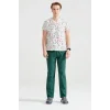 Injector Patterned Lycra Fabric Surgical V-neck Uniform